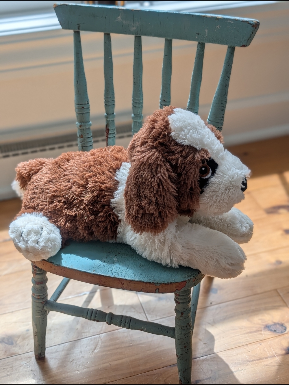 WARMIES Weighted Heatable Plush Brown & White Saint Bernard Puppy Stuffed Animal